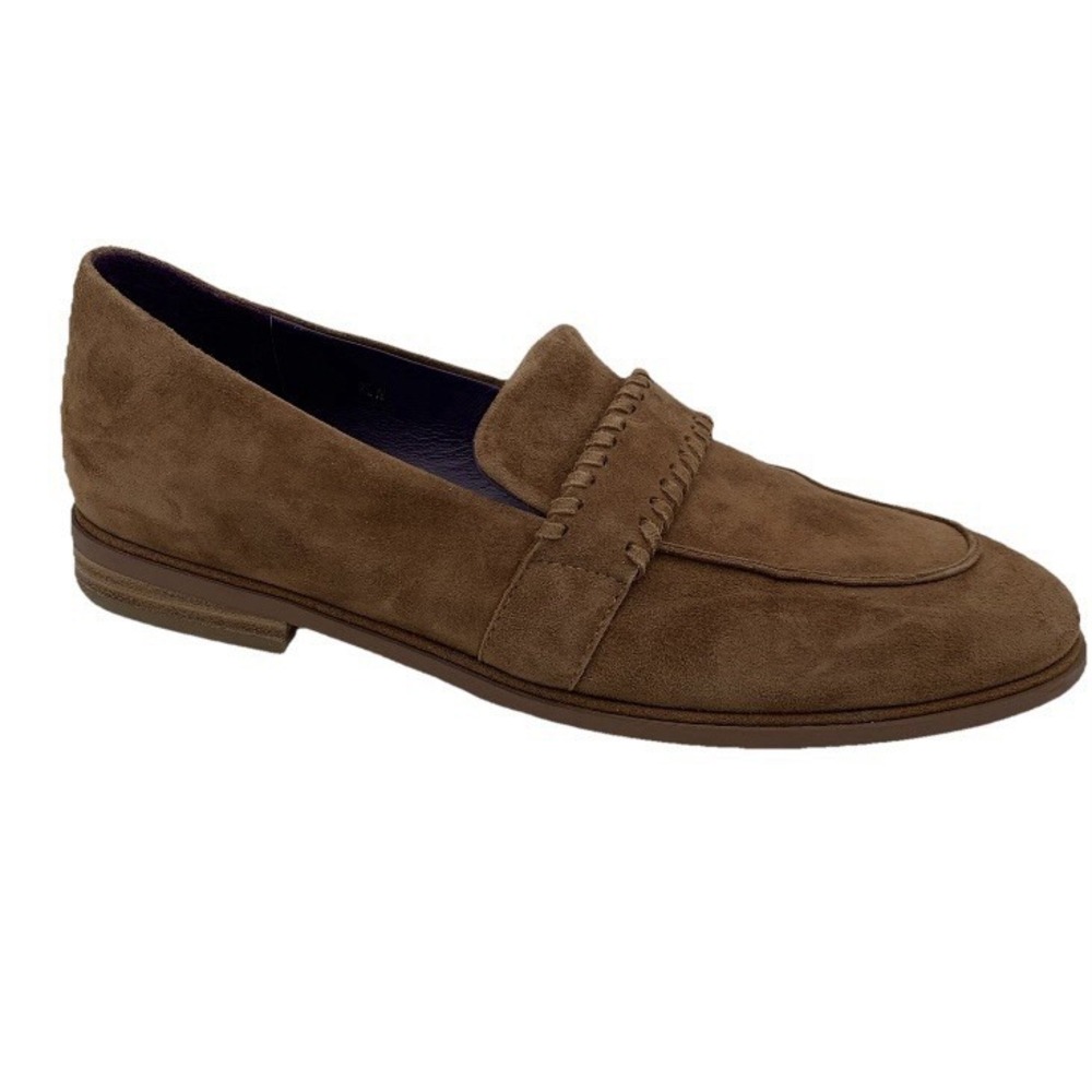 Vanelii Brown Suede Loafers Abbra Women 7.5N NARROW‎ Comfort Slip On Flats $110